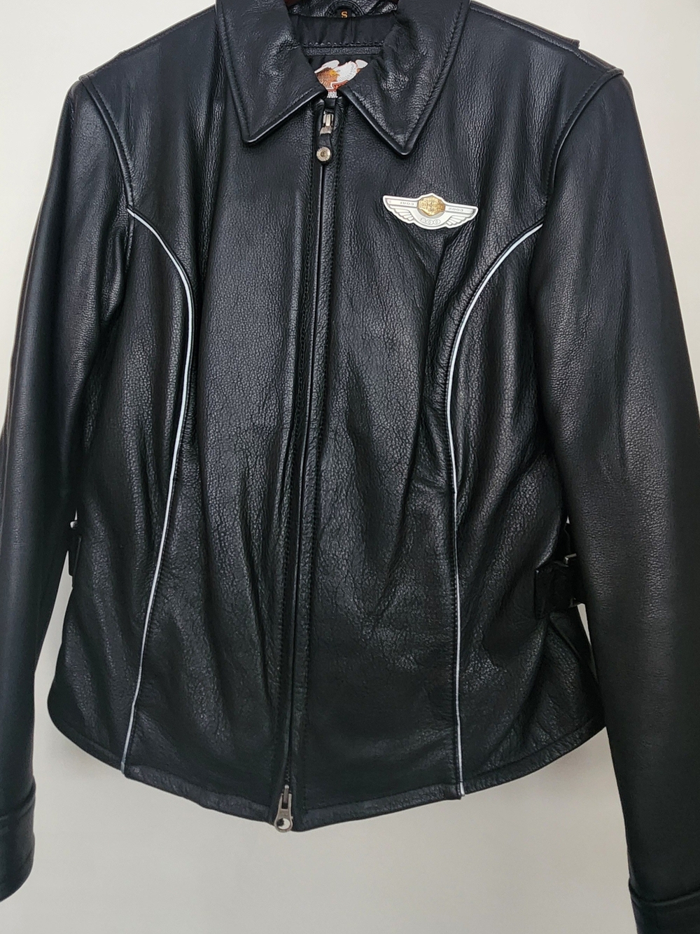 Harley-Davidson Black Leather Jacket — 100 Years Anniversary - Womenn's S - Picture 2 of 11
